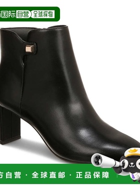 自营Alfani Boots Women's Black Almond Toe Block Heel Ankle B