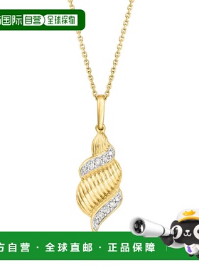 自营Ross-Simons Diamond Spiral Pendant Necklace in 18kt Gold