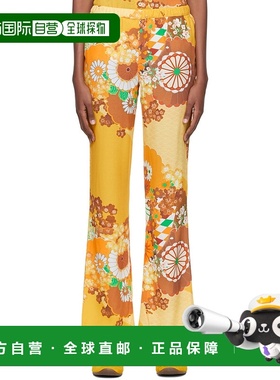 1h可退 香港直邮潮奢 Erl 女士 黄色粘纤运动裤 ERL04P019