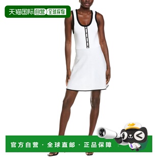 Neck 美国奥莱 自营Endless Scoop Dress white Mini Rose Knit