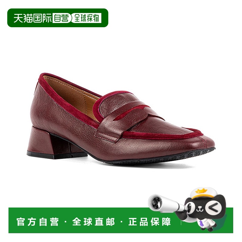 自营 Donald Pliner Tristina 皮革乐福鞋 - 红色 美国奥莱直发