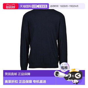 自营emporio armaniWool Crew Neck Sweater - Blue - black 美国