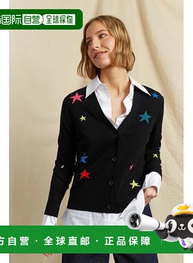 自营chinti & parkerBlack Wool-Cashmere Star Cardigan - black