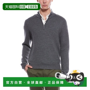 Merino Sweat Textured Neck Mock Wool Zip Magli 自营Bruno