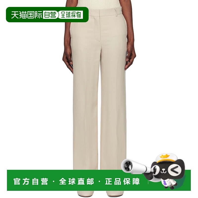 1h可退 香港直邮潮奢 TOTÊME 女士 米色 Straight-Leg 长裤 242WR