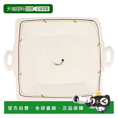 自营 vietri树林花盘 Handled Square Platter - cream 美国奥莱