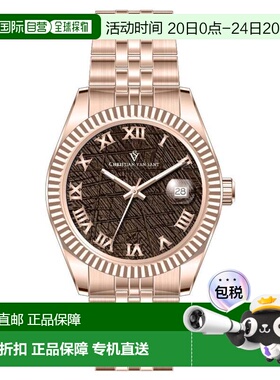 自营Christian Van Sant Men's Black Round 41mm - black 美国奥