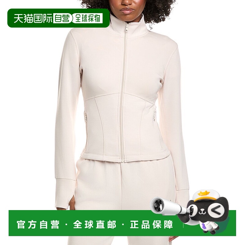 自营Vintage Havana Cloud Fleece Slim Fit Zip-Up Jacket - whi