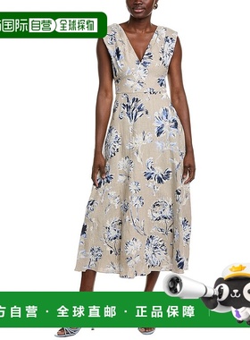 自营 lela roseLela玫瑰丝绸迷笛连衣裙-棕褐色 美国奥莱直发