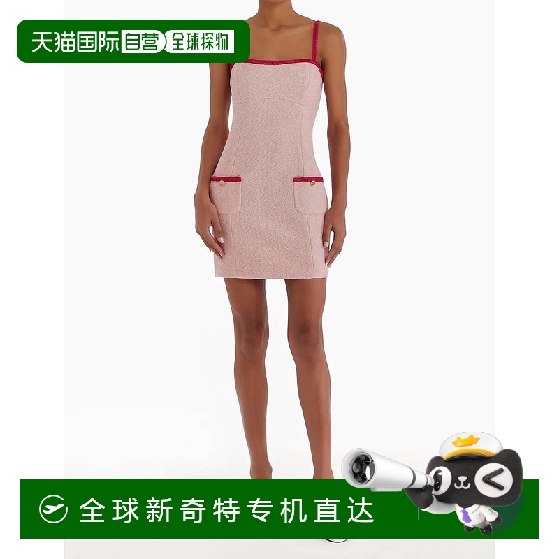 自营 amanda uprichardWindsor Tweed Picket迷你连衣裙，浅粉色/