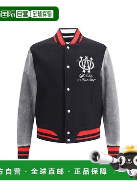 自营off-whiteOff- Gothic OW Wool Varsity Men's Jacket - blac