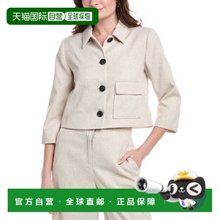 自营Vince Camuto 3/4 Sleeve Cropped Jacket - beige 美国奥莱