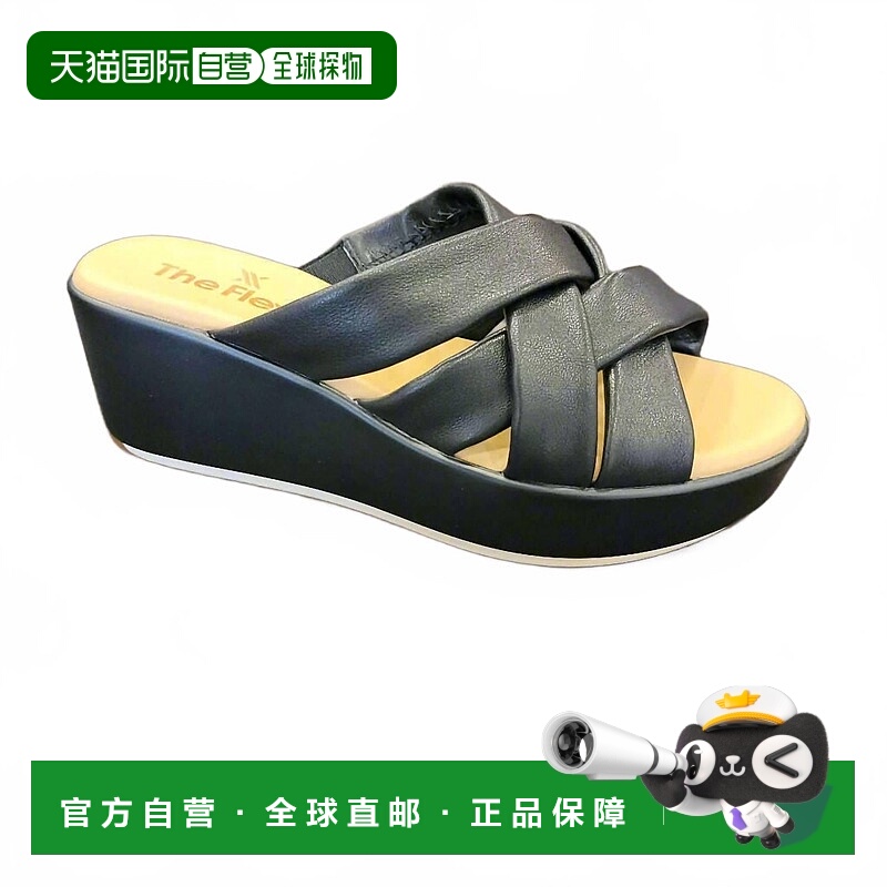 自营 the flexx女式Brody凉鞋，黑色柔软皮革-黑色柔软皮革 美国