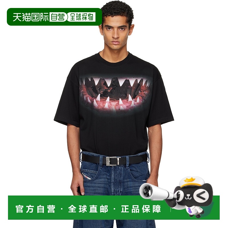 香港直邮潮奢 Diesel 迪赛 男士 黑色 T-Boxt-R29 T 恤 A196170PL