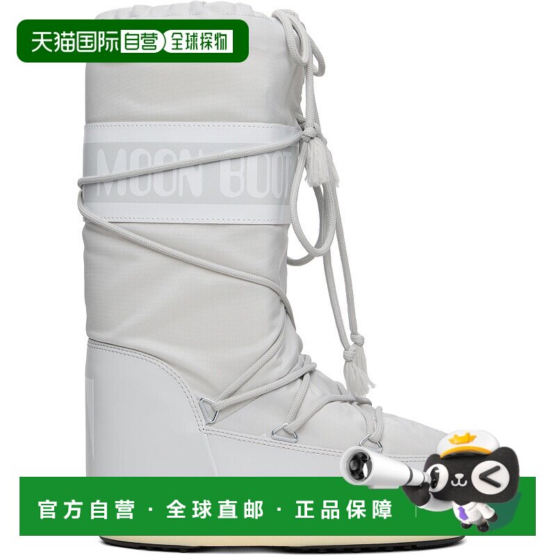 香港直邮潮奢 moon boot 月亮靴 男士 灰色 Icon Nylon 中筒靴 80