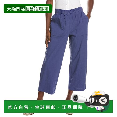 自营EILEEN FISHER Straight Cropped Pant - blue 美国奥莱直发