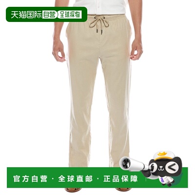 自营Onia亚麻长裤-棕褐色 美国奥莱直发休闲裤