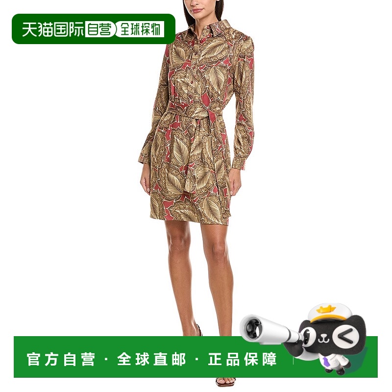 自营tyler boe Ziva Microsuede Shirtdress - brown 美国奥莱直