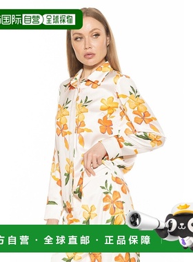 alexia admor姜黄色上衣 - 象牙色花朵 【美国奥莱】直发