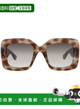 自营alaiaSquare-Frame Recycled Acetate Sunglasses - havana h