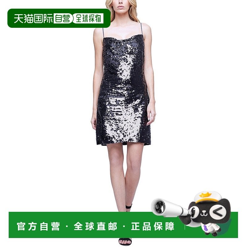 自营 L'AGENCE Nyla牛仔颈迷迭连衣裙-炮铜色 美国奥莱直发