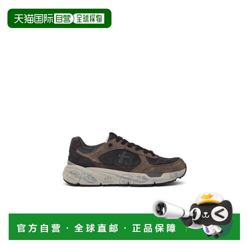 自营premiata'Mase25 8421' 棕色麂皮混纺运动鞋-灰色 美国奥莱直