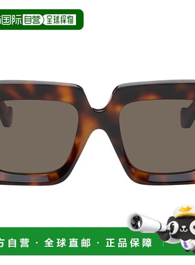 1h可退 香港直邮潮奢 LOEWE 罗意威 男士 棕色 Beveled Square Ma