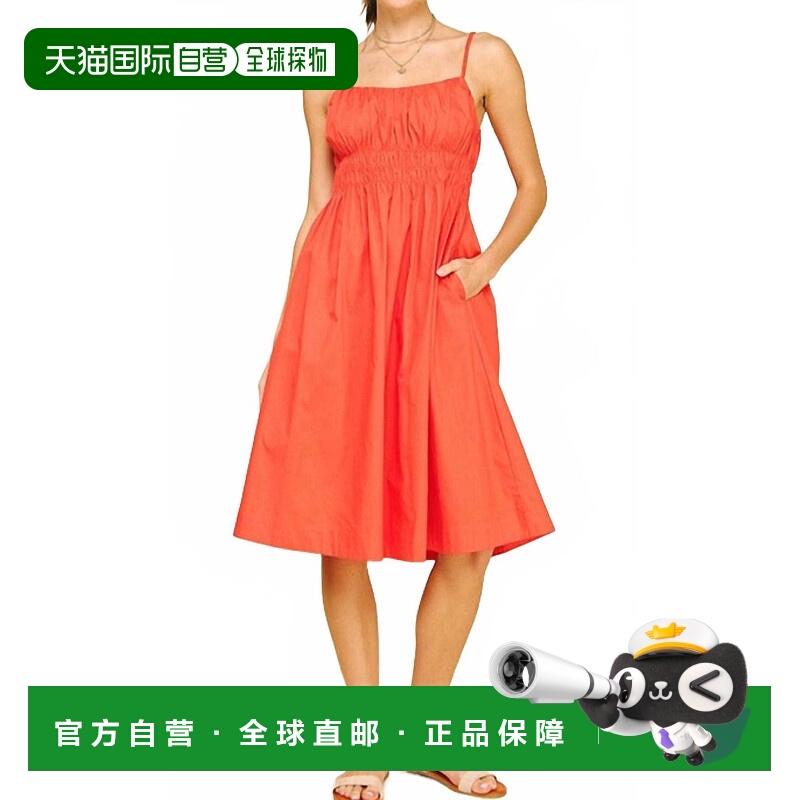 自营pinchHope For The Hopeless Midi Dress In Orange Red - or