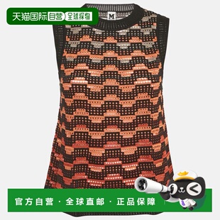 自营M Missoni Black/orange Knit Sleeveless Top - black 美国