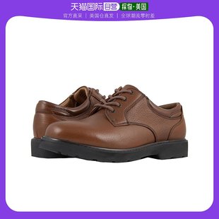 棕色厚底低帮系带通勤日常舒适百进口皮鞋 休闲鞋 Dockers男士