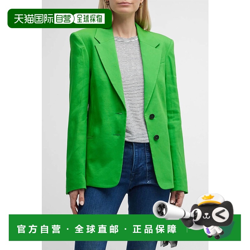 自营frame亮橄榄色女式运动夹克-亮橄榄色 美国奥莱直发