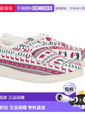 自营Hey Dude Wendy Holiday Cheers 43009-119 Women's White Sl