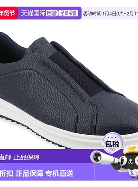 自营 vance co.Vance男式Matteo中宽滑穿运动鞋-海军蓝 美国奥莱