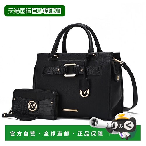 自营 mia k collectionMia K的弗吉尼亚纯素皮革女式手提包，带钱