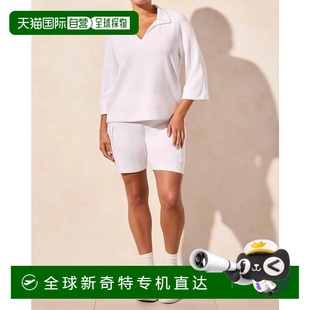 美国奥莱直发 自营 tribalTechno Lux Johnny领白色Polo衫
