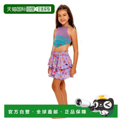 自营agua benditaHanna Kids' Crop Top - purple 美国奥莱直发
