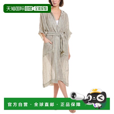 自营 Lisa Marie Fernandez 亚麻沙滩斗篷 - 米色 美国奥莱直发