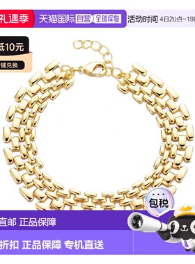 自营adornia14k镀金网格链手镯-金色 美国奥莱直发手链