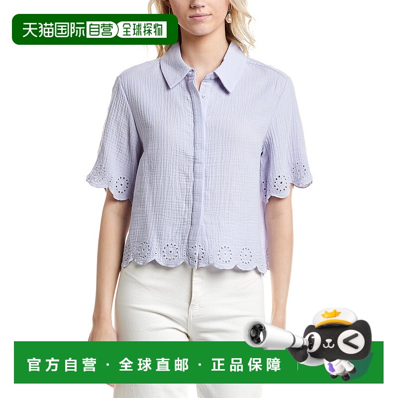 自营design history设计历史刺绣衬衫-蓝色 美国奥莱直发