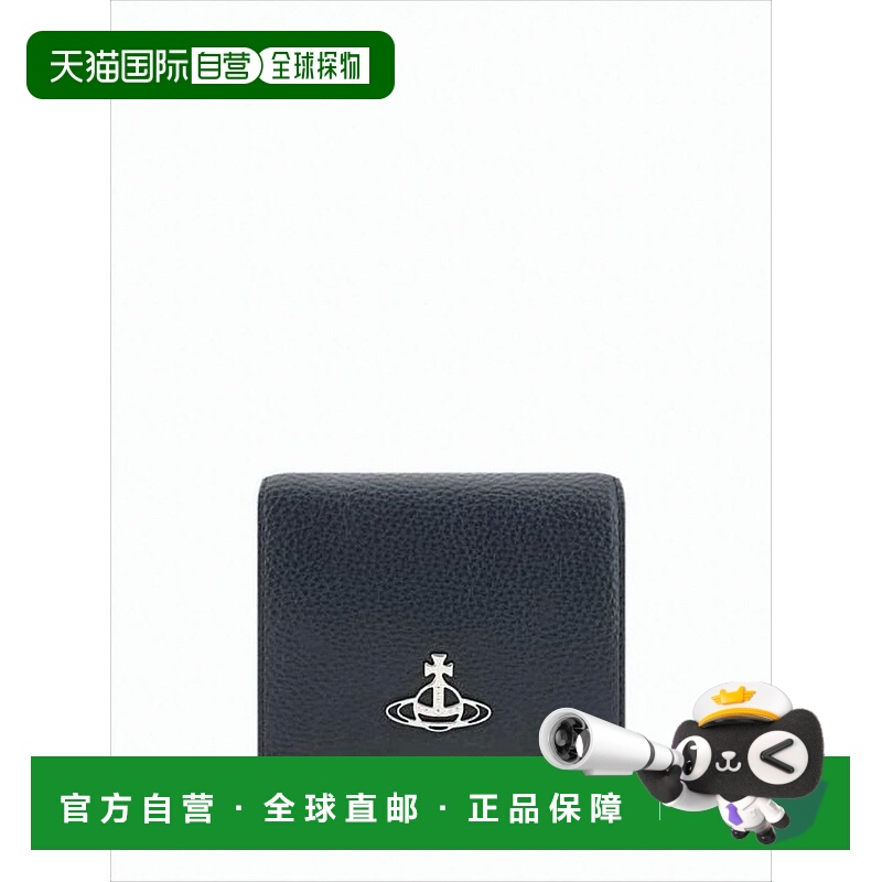 自营vivienne westwoodTextured Polyurethane Compact Wallet Wi