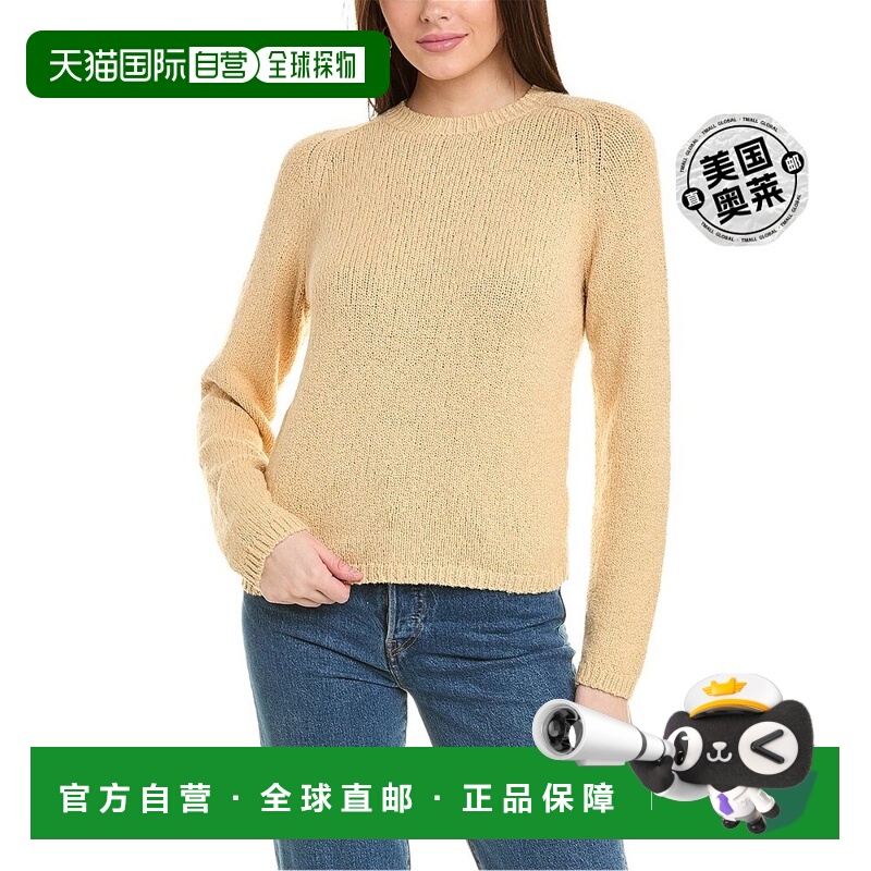 自营 VINCE女士毛衣圆领套头 时尚休闲保暖舒适潮流女装上装 美国