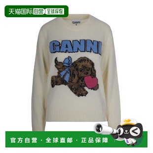 灰色 美國(guó)奧萊直發(fā) 小狗愛(ài)白鷺運(yùn)動(dòng)衫 自營(yíng)ganni毛茸茸