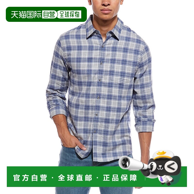 自营 Vince Vineyard格子衬衫-灰色 美国直发奥莱长袖