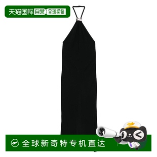 美国奥莱直发 自营 the attico不对称下摆黑色吊带裙 黑色