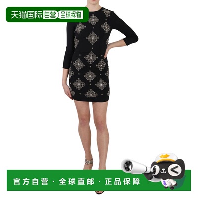 自营John Richmond Crystal Stretch Mini Shift Women's Dress -