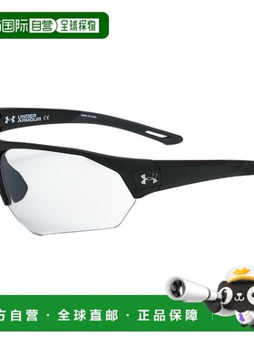 自营 Under Armour中性款72毫米银色太阳镜-哑光黑灰色 美国奥莱