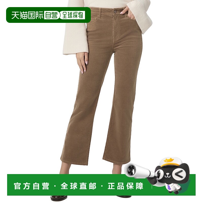 自营PAIGE Courtney Burnt Sugar Crop Flare Jean - brown 美国