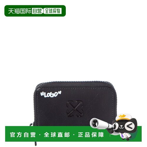 自营Off-White Small Leather Coin Purse - black 美国奥莱直发