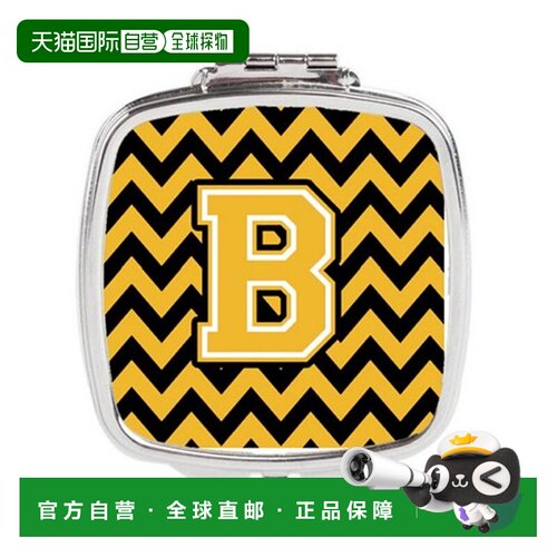自营Carolines Treasures CJ1053-BSCM 字母 B 雪佛龙黑色和正品