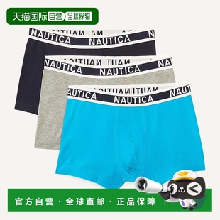 Cotton Boxer Trunks 自营Nautica Pack Stretch blue Mens